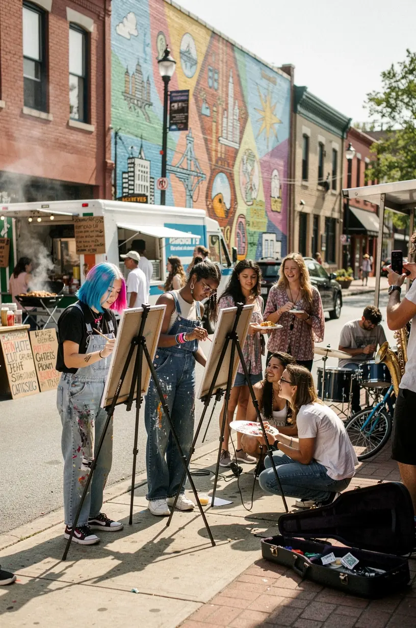 Historic district street with preserved colonial architecture showcasing cultural heritage along the East Coast.